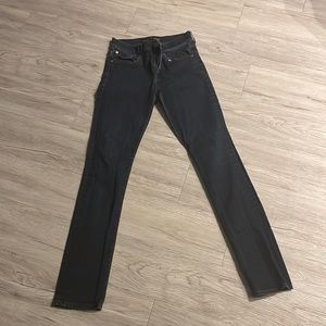 Express dark blue skinny jean mid rise size 4